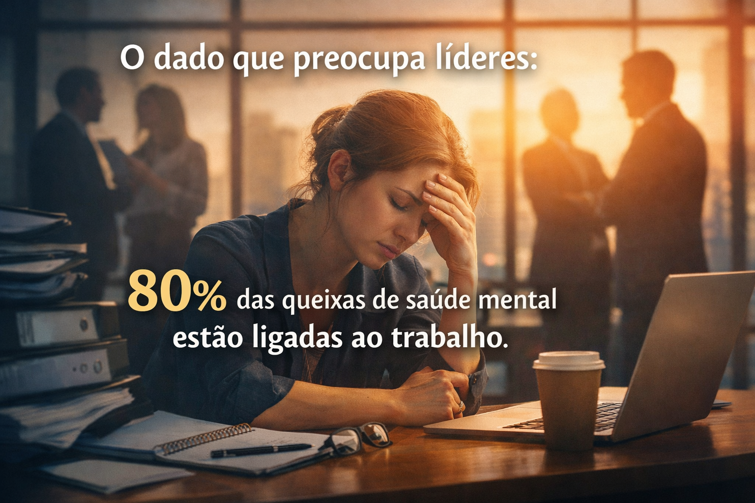 O dado que preocupa líderes: 80% das queixas de saúde mental estão ligadas ao trabalho