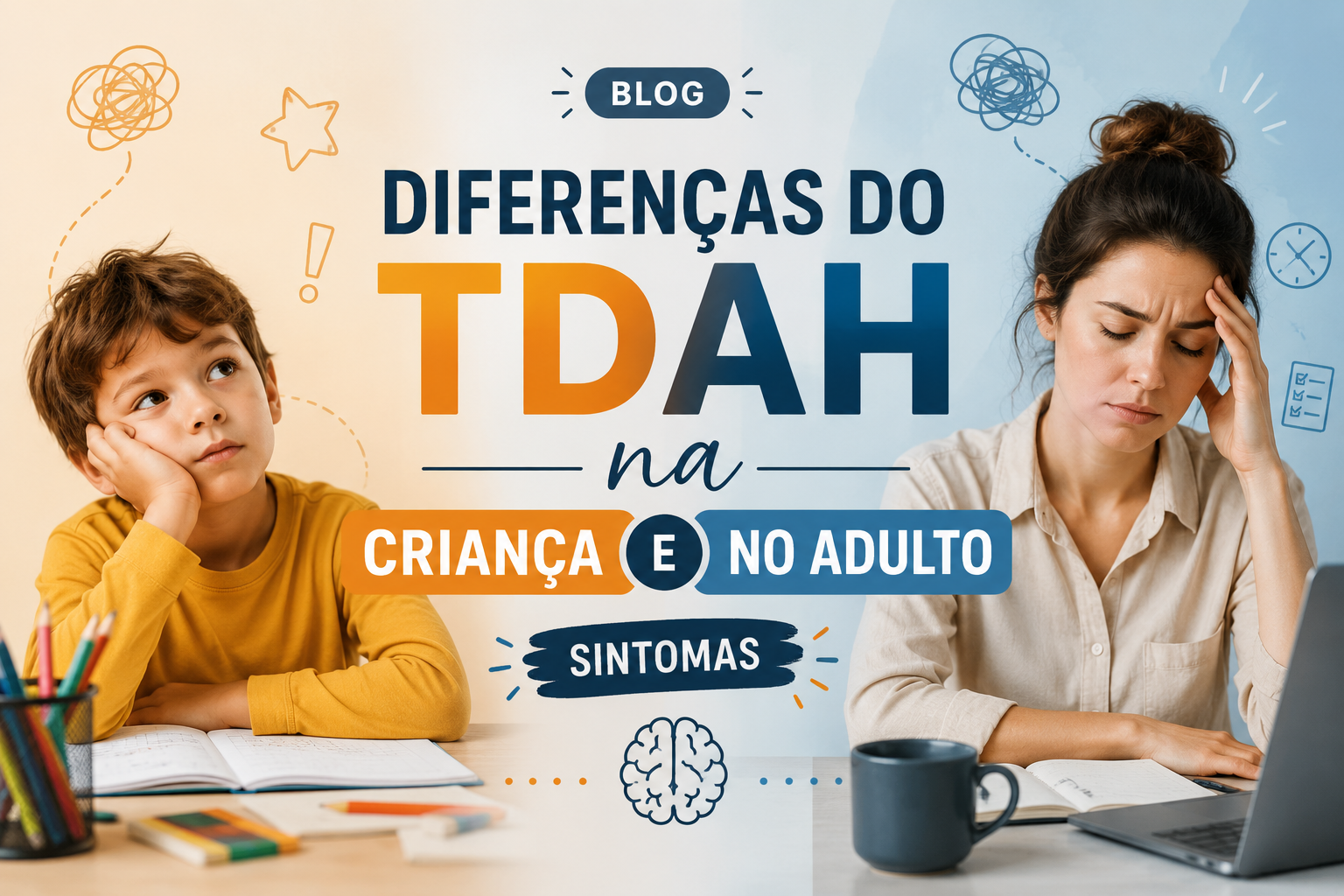 Diferenças do TDAH na criança e no adulto sintomas 